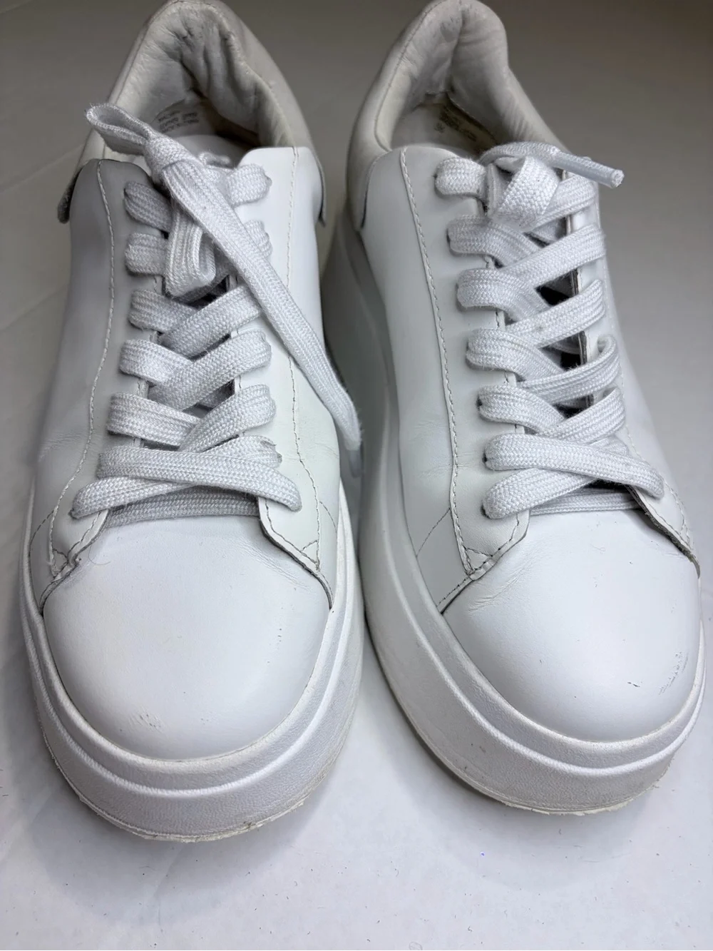 ASH Maya Platform Sneaker White Leather EU 36 US 6 Chunky Sole Minimalist